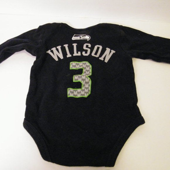 Seattle Seahawks Infant Onsie size 3 to 6 months, Wilson number 3 - Picture 2 of 3